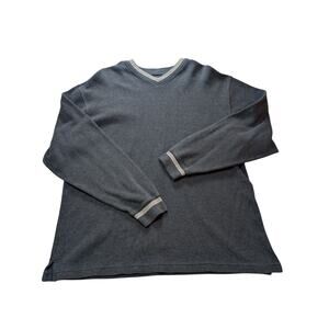 Vintage 90s Structure Men's Long Sleeve Swearer Gray Size L V-Neck